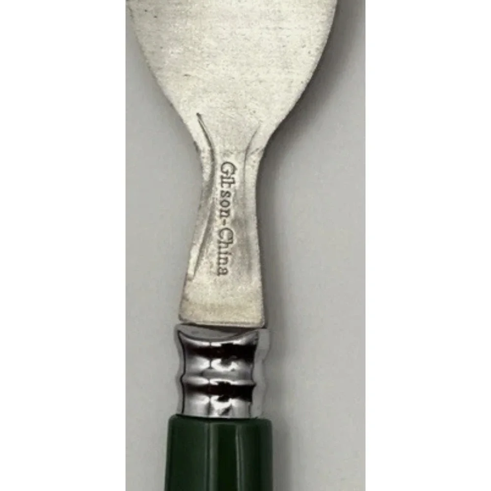 Gibson Sensations Forest Green Plastic Handle Salad Forks Set of 4 Replacement
